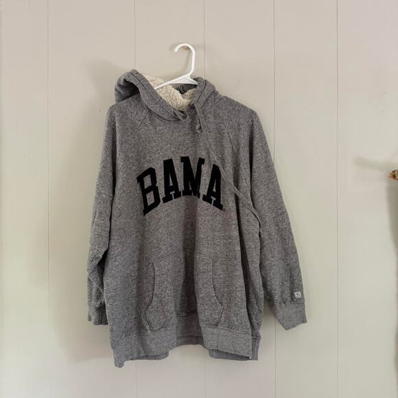 Tailgate Gray Alabama Rolltide sweatshirt sherpa hoodie men's Large - Picture 1 of 6